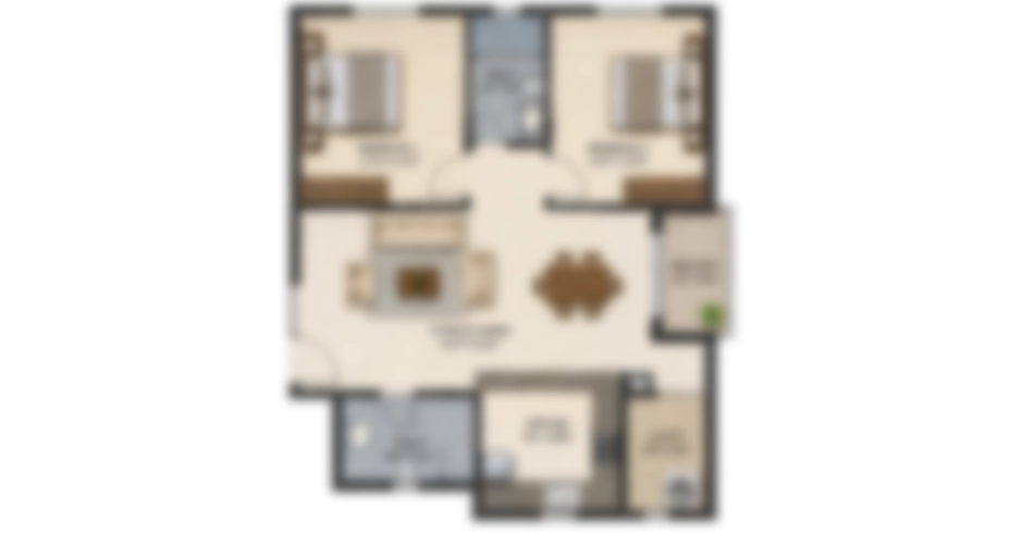Embassy Terazza 3 BHK Floor Plan